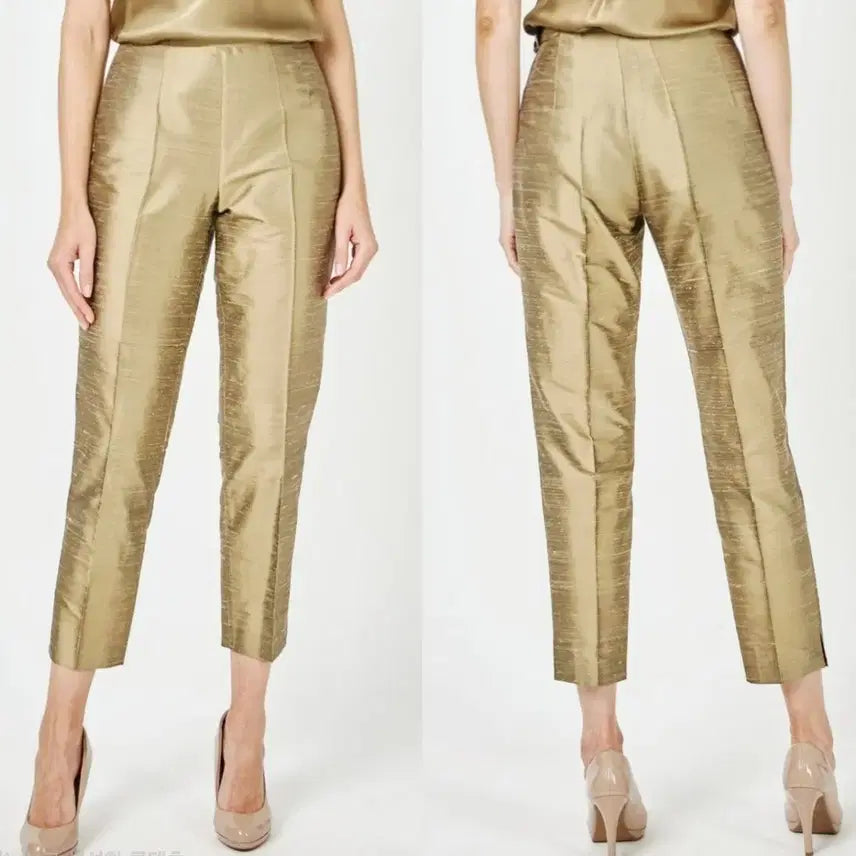 [BUNJANG] KOOKAI Stitch Gold Silk Pants / 쿠카이 스티치 골드 실크팬츠 24