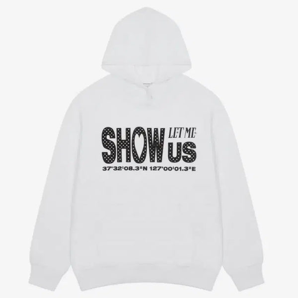 [BUNJANG] Love is True Dot Hoodie White / 러브이즈트루 도트 후드티 화이트