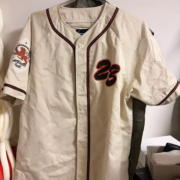 [BUNJANG] thisisneverthat Baseball Jacket Beige / 디스이즈네버댓 베이스볼 자켓