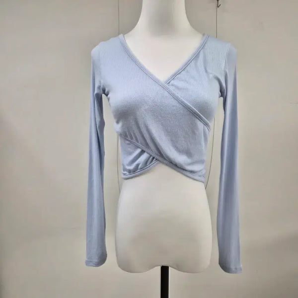 [BUNJANG] Rap Design Cropped Long Sleeve T-Shirt / 랩 디자인 티셔츠(새상품)