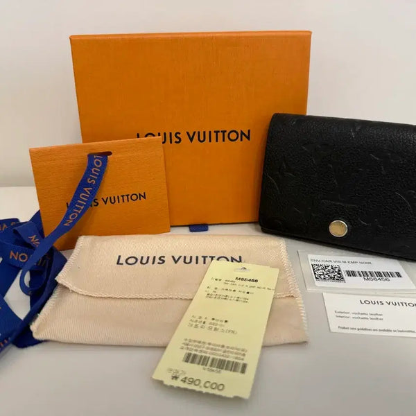[BUNJANG] Louis Vuitton Monogram Empreinte Card Holder Black / 정품)루이비통 앙프렝뜨 카드지갑