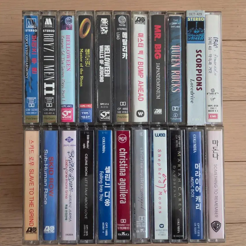 [BUNJANG] Various Artists - Pop & Rock Cassette Tape Collection / 할로윈 메탈리카  퀸 스콜피언 스키드로우 MR. BIG 보이즈 투 맨