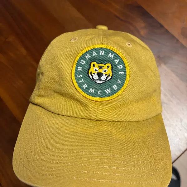 [BUNJANG] Human Made 6 Panel Cap #1 Yellow Tiger Patch SS24 / 휴먼메이드 모자 호랑이 tiger