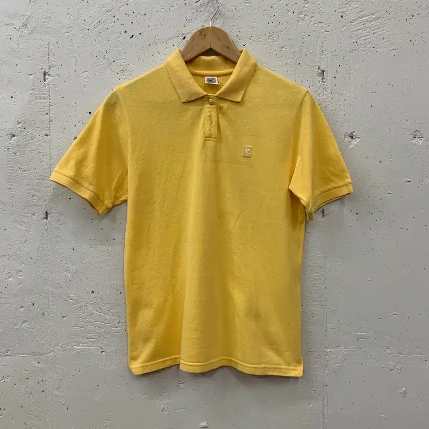 [BUNJANG] Caravan Yellow Short Sleeve Polo Shirt / 카라반 옐로우 반팔 카라티