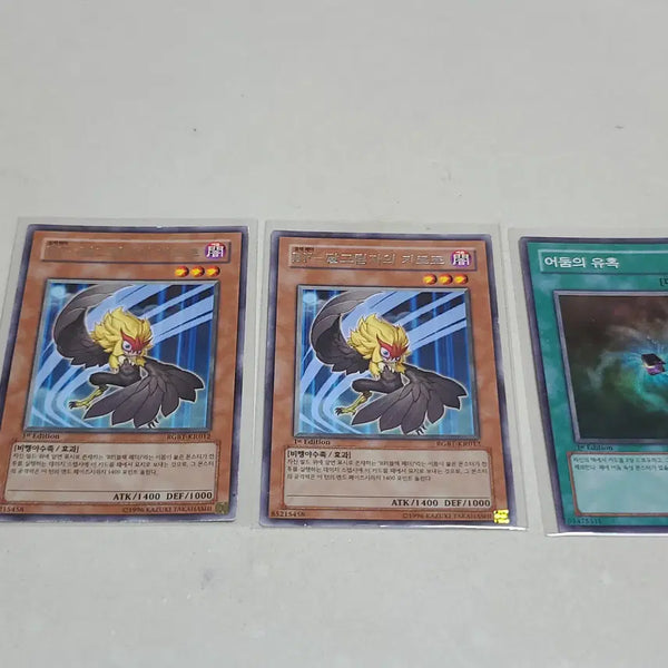 [BUNJANG] Yu-Gi-Oh! BF Dark Armed Dragon Card Rare 1ST Edition 2 Cards + Dark Magician of Chaos Super Rare 1ST Edition / 유희왕 BF 달 그람자의 카르트 레어 1ST 2장 + 어둠의 유혹 슈레 1ST