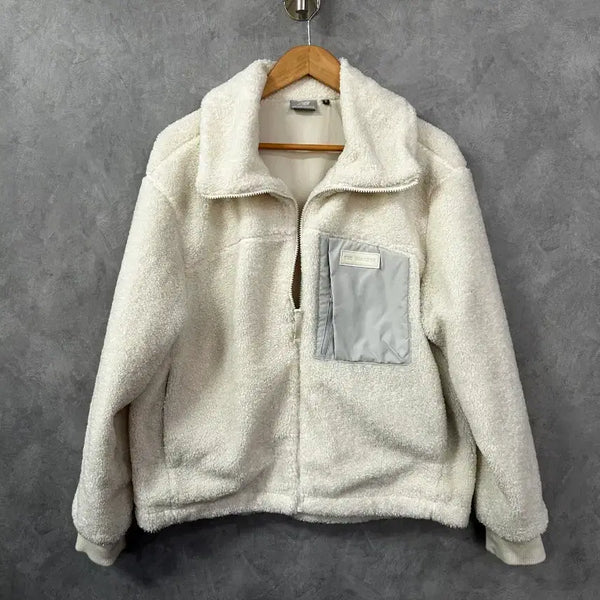 [BUNJANG] New Balance Fleece Zip-Up Jacket Ivory M / 뉴발란스 플리스 집업 자켓 아이보리 M