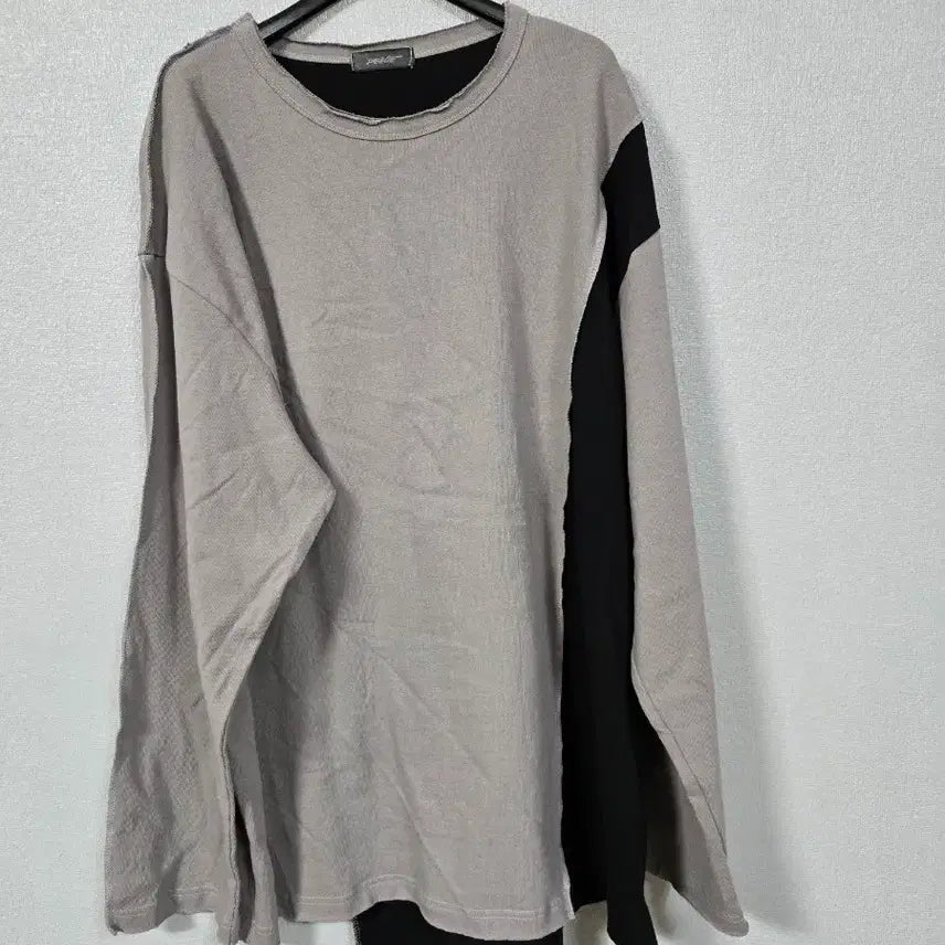 [BUNJANG] Color Block Loose Fit Sweatshirt / 배색 루즈핏 스웻티 프리