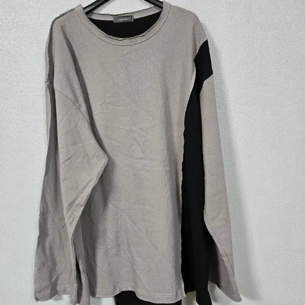 [BUNJANG] Color Block Loose Fit Sweatshirt / 배색 루즈핏 스웻티 프리