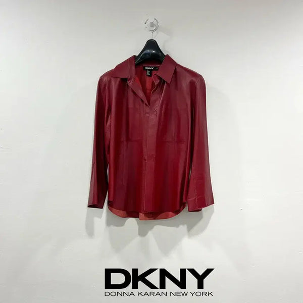 [BUNJANG] DKNY Burgundy Leather Jacket (S) / DKNY 버건디 레더 자켓 (S)