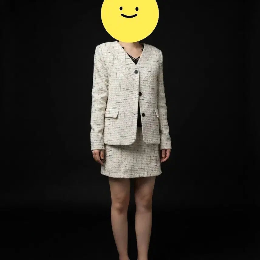 [BUNJANG] Tweed Jacket and Skirt Set / 봄,가을용) 트위드 자켓 스커트 셋트