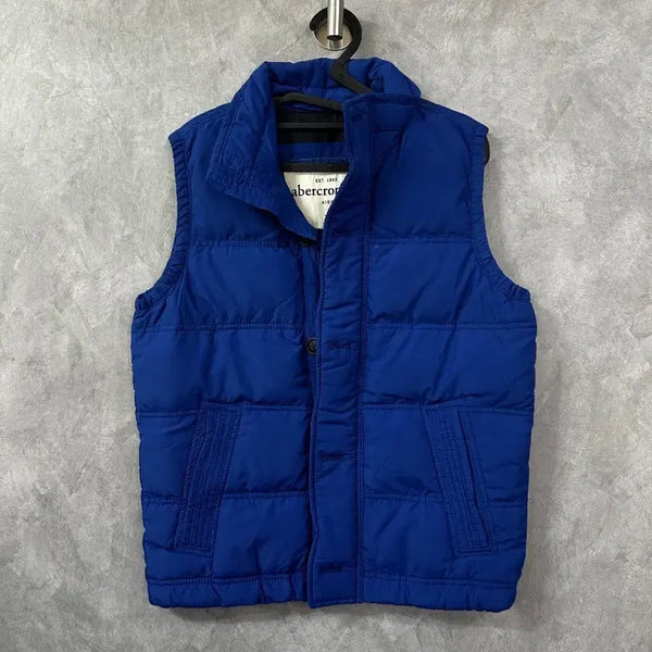 [BUNJANG] Abercrombie Padded Vest Blue M / 아베크롬비 패딩 조끼 블루 M