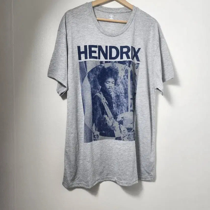[BUNJANG] Jimi Hendrix Graphic Short Sleeve T-Shirt - Gray / 지미 헨드릭스 x반팔 티셔츠 그레이