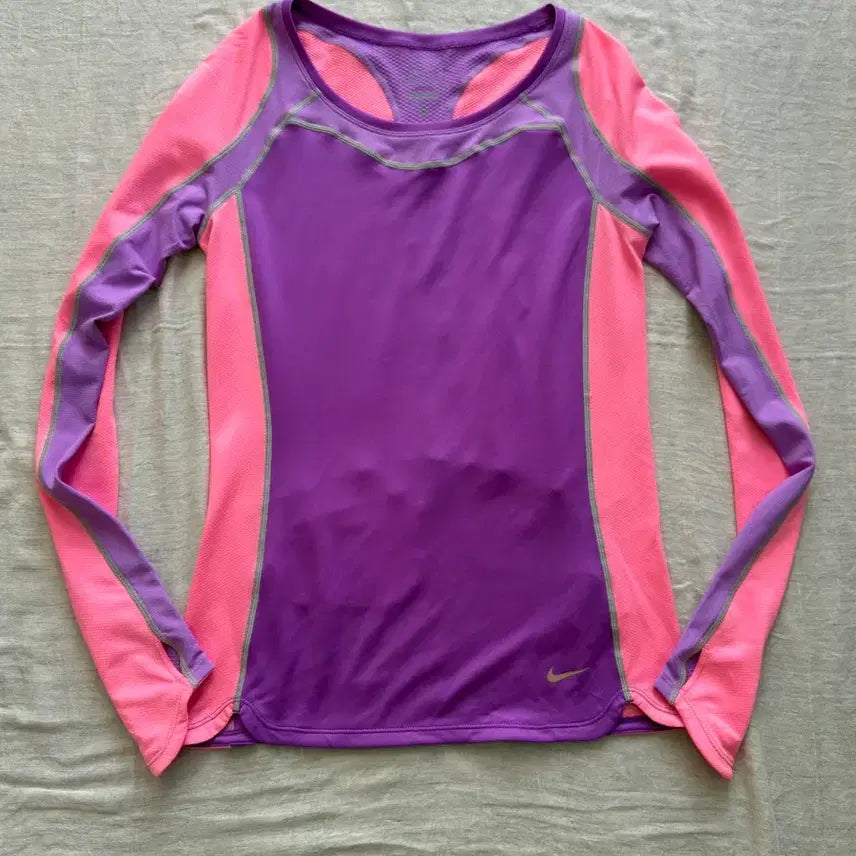 [BUNJANG] Nike Running Dri-FIT Mesh Long-Sleeve Pink & Lavender / Nike Running Pink&Lavender Mesh 롱슬리브