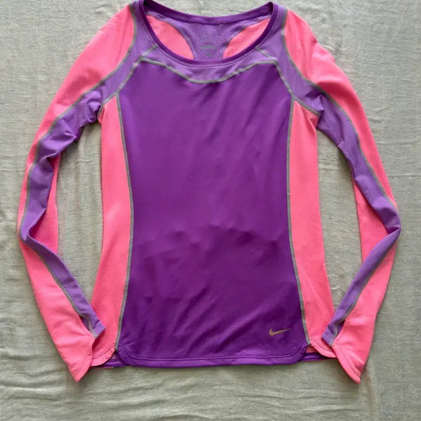 [BUNJANG] Nike Running Dri-FIT Mesh Long-Sleeve Pink & Lavender / Nike Running Pink&Lavender Mesh 롱슬리브