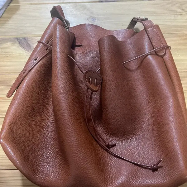 [BUNJANG] Leather Shoulder Bag / 가죽 브라운 숄더백 팝니다.
