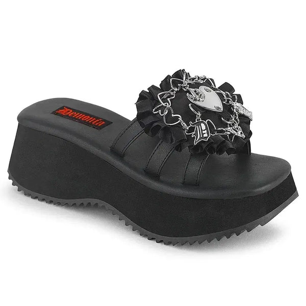 [BUNJANG] Demonia Flip 16 Ruffled Heart Sandal / Demonia 데모니아 플립16 러플하트 샌들 250-260