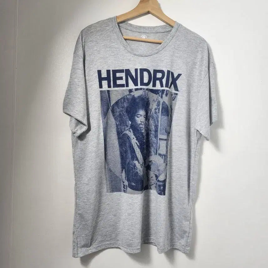 [BUNJANG] Jimi Hendrix Graphic Grey T-Shirt / 지미 헨드릭스 그래픽 X반팔 티셔츠