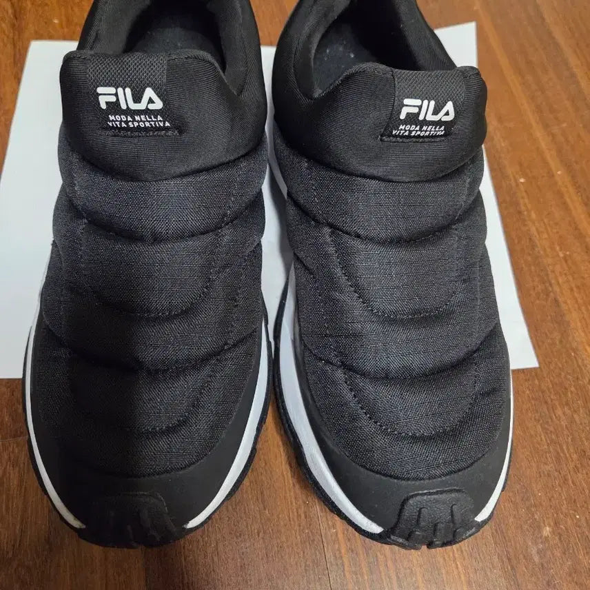 [BUNJANG] Fila Quilted Shoes Black / 휠라 퀼팅 슈즈 블랙