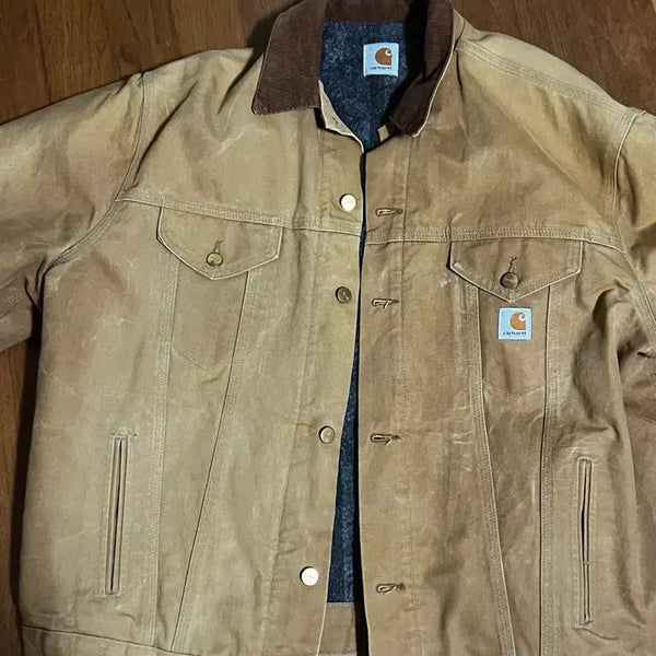 [BUNJANG] Carhartt WIP Trucker Jacket Brown / 칼하트 워크 자켓 / 진 트러커 자켓