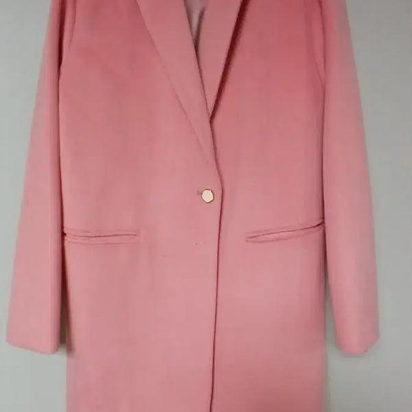 [BUNJANG] Romistory Pink Long Coat / 핑크색 롱 코트