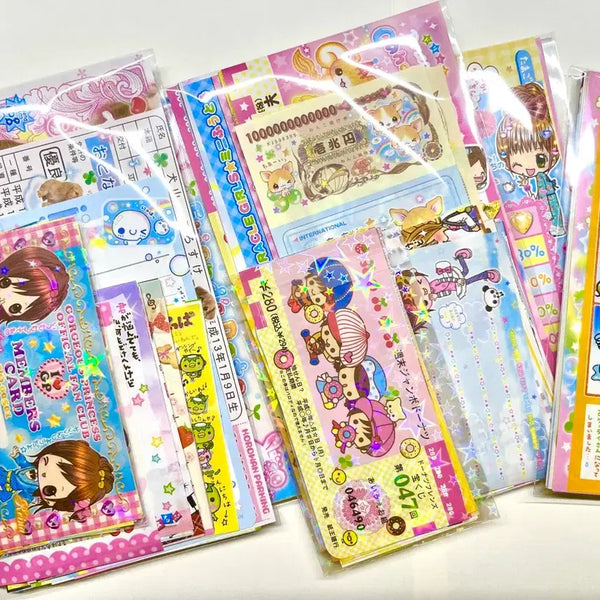 [BUNJANG] 100 Sheets Japanese Diary Setup Retro Memo Pad Bundle / 100장! 메모지 소분 일본 다이어리 셋업 고전 헤이세이 레트로 메모장 떡메 랜믹 랜봉 지류