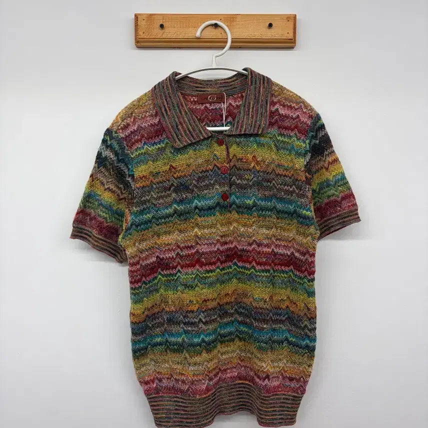 [BUNJANG] Caférdoni Knit Short Sleeve T-Shirt / 카페르도니 니트 반팔