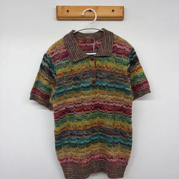 [BUNJANG] Caférdoni Knit Short Sleeve T-Shirt / 카페르도니 니트 반팔