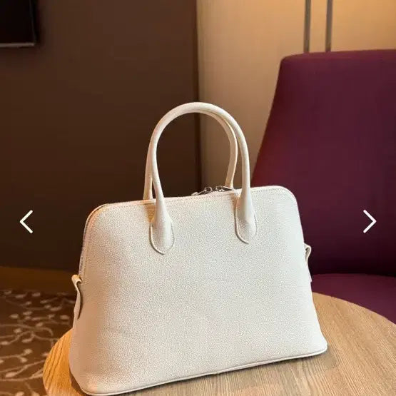 [BUNJANG] HERMON Delong Bag Leather Ivory Tote Bag / 헤르몬 드롱백 가죽 아이보리 토트백