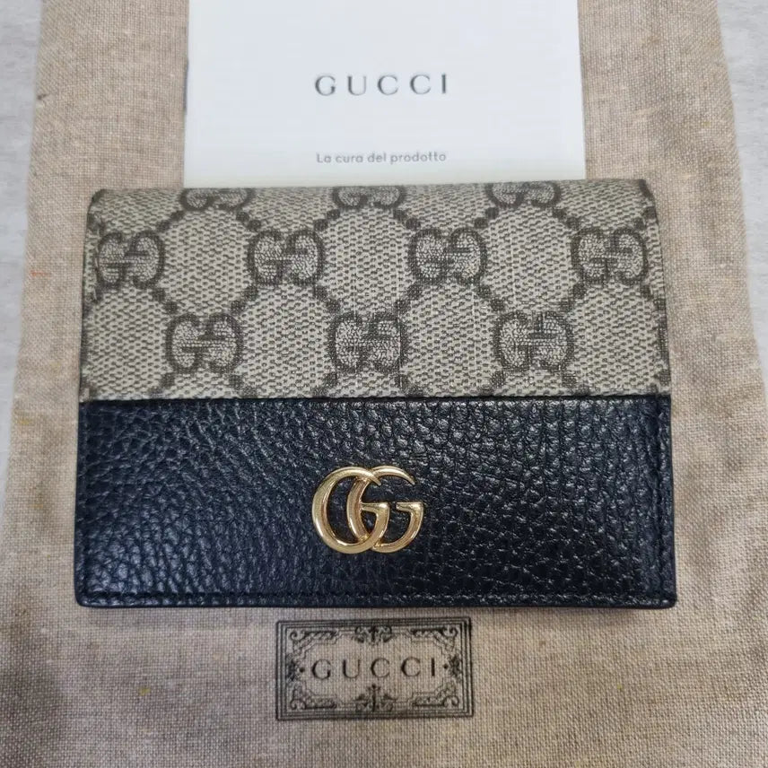 [BUNJANG] Gucci GG Marmont Bi-Color Card Case Wallet / (S급)[GUCCI] GG마몽 바이컬러 카드 케이스 지갑