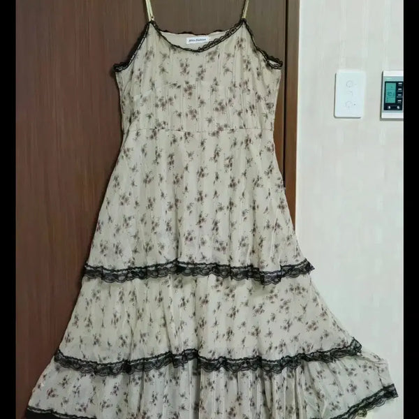 [BUNJANG] Flower Pattern Tiered Dress / 플라워 패턴 캉캉 원피스