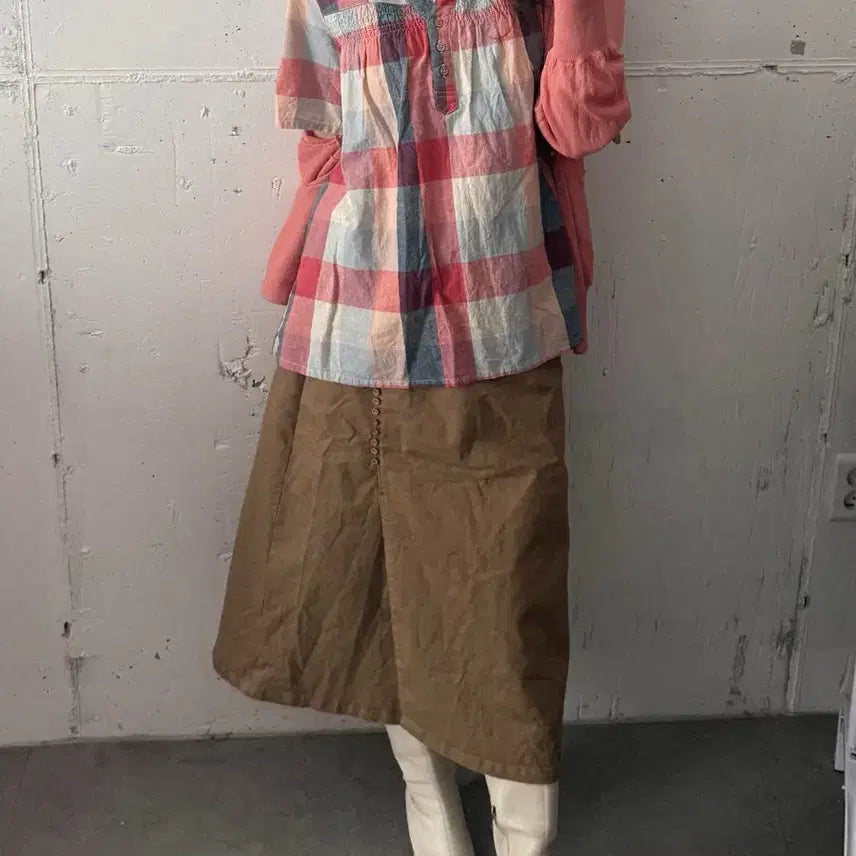 [BUNJANG] Vintage Check Co-ord Set / 빈티지 체크 코디 세트