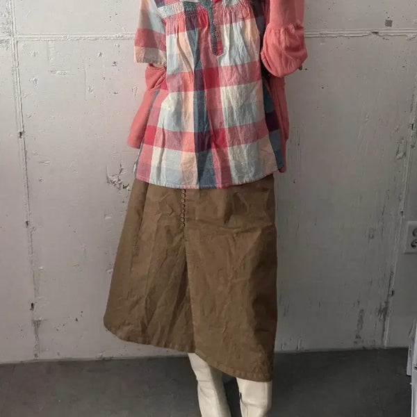 [BUNJANG] Vintage Check Co-ord Set / 빈티지 체크 코디 세트