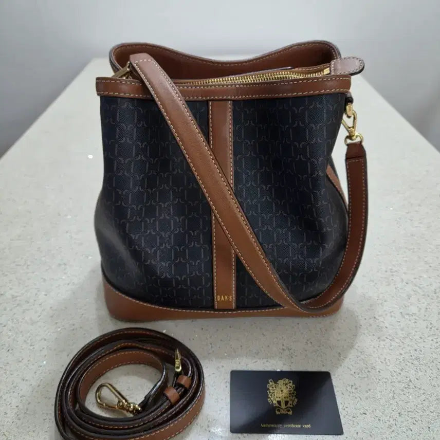 [BUNJANG] Daks Saint Barnett DD Pattern Bucket Bag / 닥스 가방 (세인트바넷 DD패턴 버킷백)