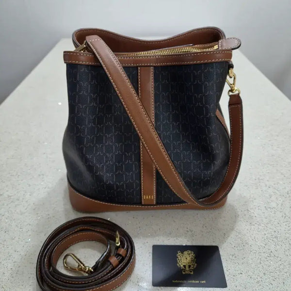[BUNJANG] Daks Saint Barnett DD Pattern Bucket Bag / 닥스 가방 (세인트바넷 DD패턴 버킷백)