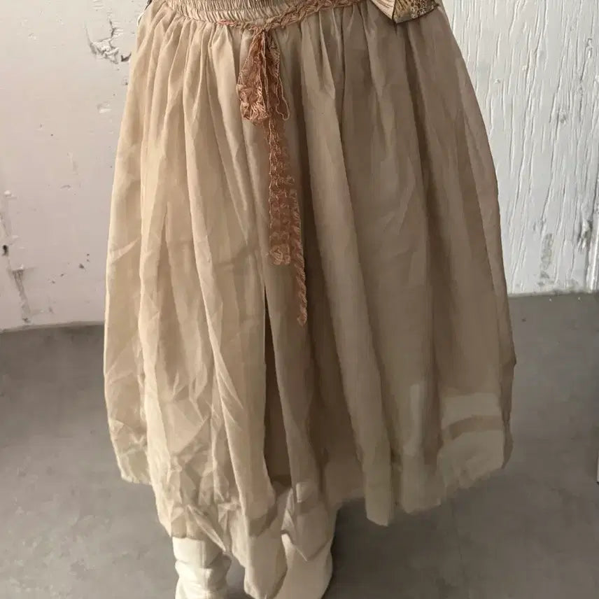 [BUNJANG] Vintage Beige Long Skirt / 빈티지 스커트 치마