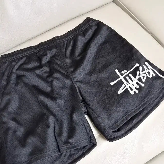 [BUNJANG] Stussy Big Basic Mesh Shorts Black/White L / 스투시 빅 베이직 메쉬 쇼츠 블랙 화이트 L