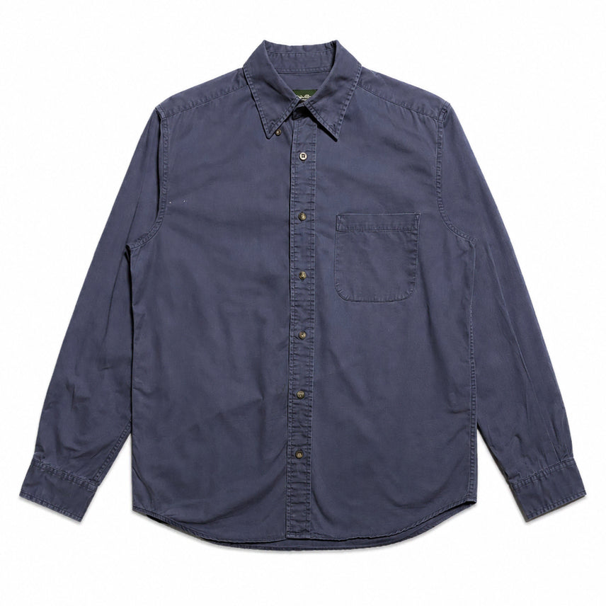 [BUNJANG] Eddie Bauer Navy Cotton Button-Down Shirt - Vintage 90s / USA 90s 미국 빈티지 아메카지 워크웨어 에디바우어 네이비 코튼 셔츠