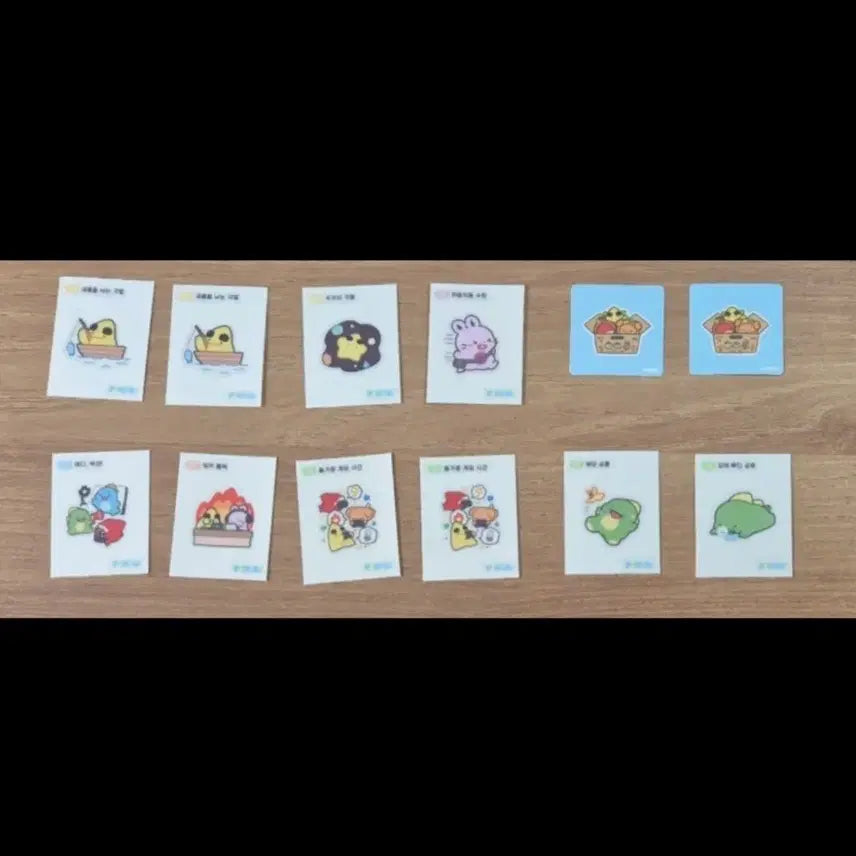[BUNJANG] Pixelly Sticker Set (12 Types) + Photocard Set (5 Types) / <픽셀리> 각별위주 스티커 12종 + 포카 5종 급처