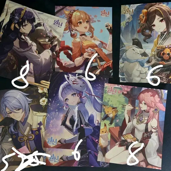 [BUNJANG] Genshin Impact PC Lounge Postcard Set / 원신 pc라운지 엽서