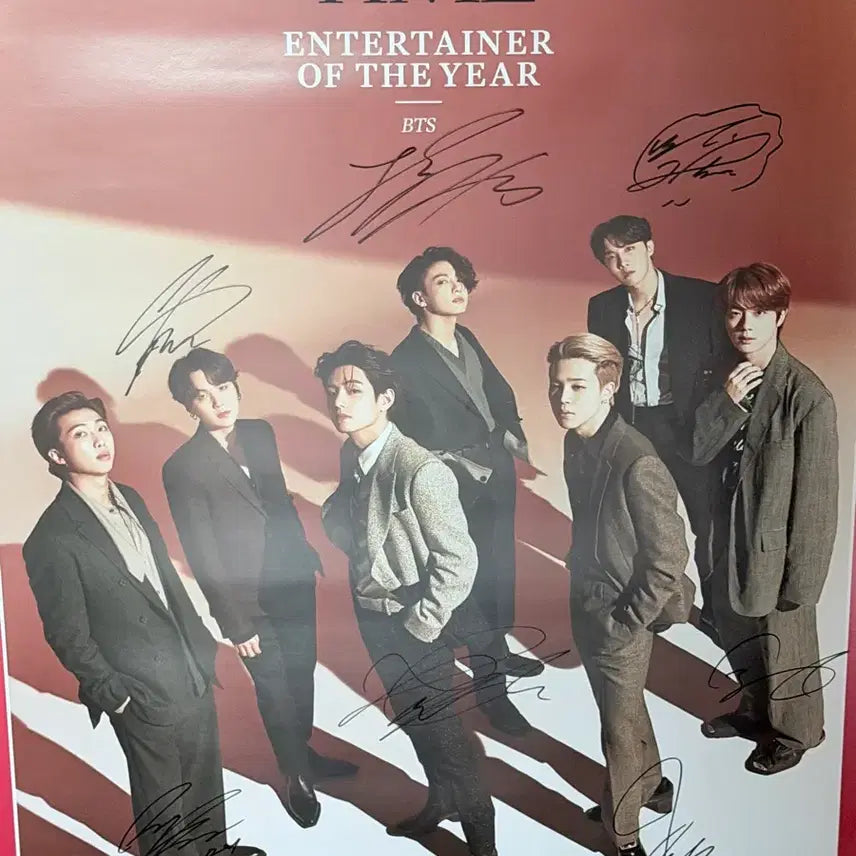 [BUNJANG] BTS TIME Magazine Cover Autographed Poster / 방탄소년단 TIME 표지 친필 싸인 포스터 타임지 BTS