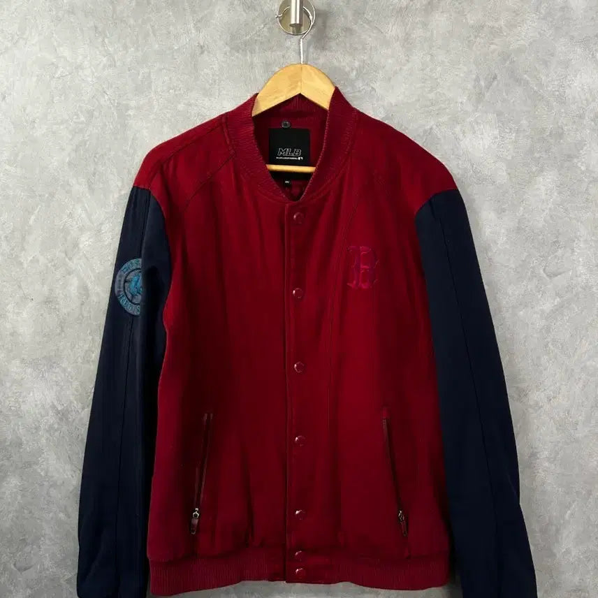 [BUNJANG] MLB Baseball Jumper Red Navy Size 105 / MLB 야구 점퍼 레드 네이비 105사이즈