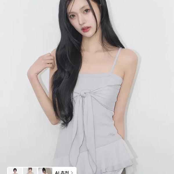 [BUNJANG] Illigo Ribbon Tie Sleeveless Top / 일리고 리본 타이 슬리브리스