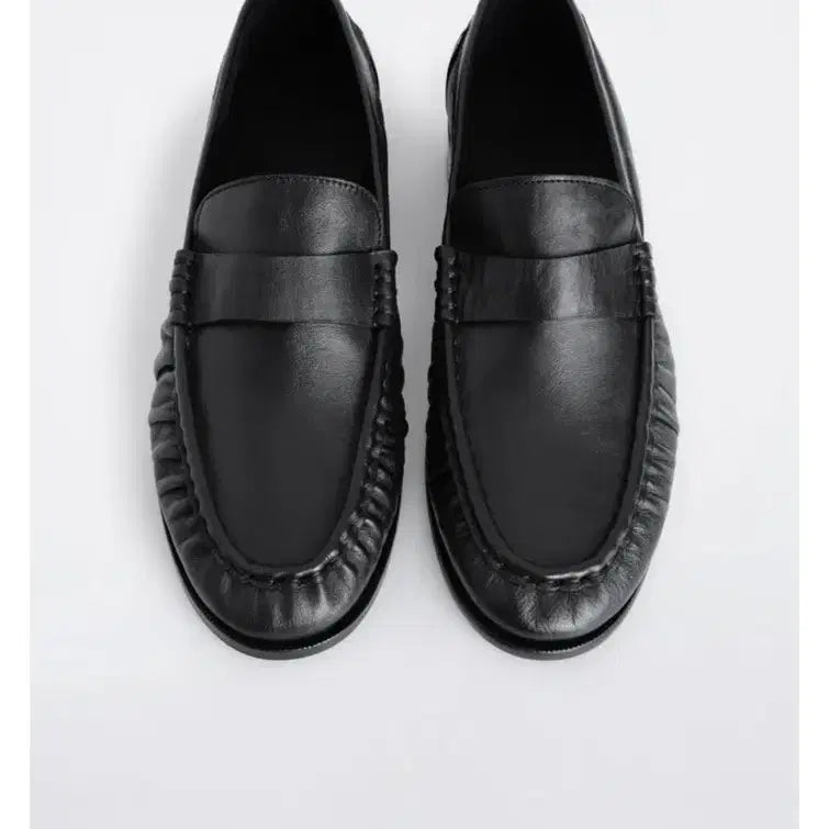 [BUNJANG] COS Rusched Leather Loafers / COS 루쉬드 레더 로퍼 42