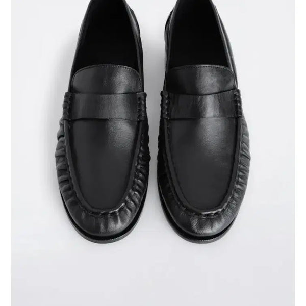 [BUNJANG] COS Rusched Leather Loafers / COS 루쉬드 레더 로퍼 42