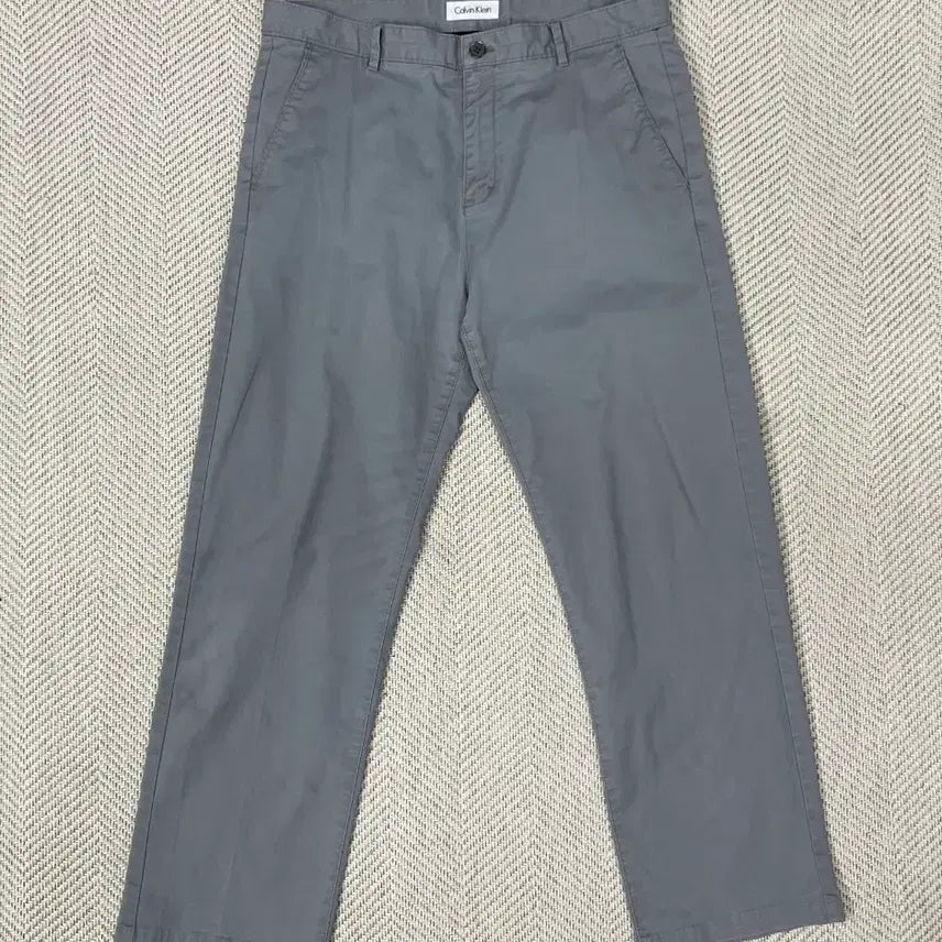 [BUNJANG] Calvin Klein Cotton Pants Grey 34 Inch / 캘빈클라인 면바지 그레이 34인치