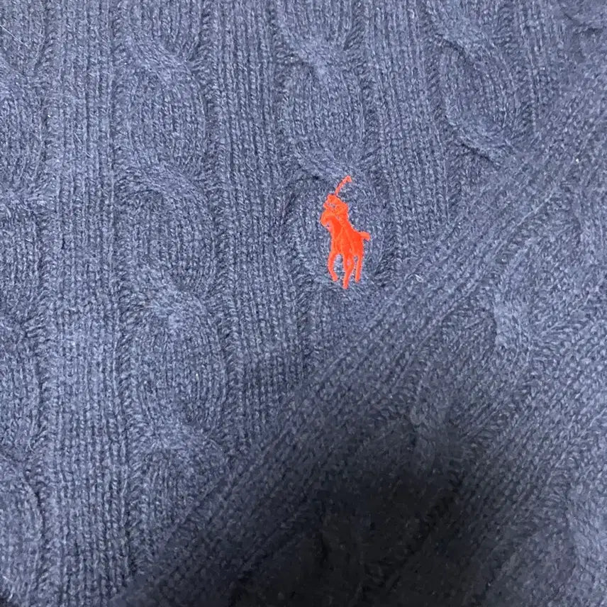 [BUNJANG] Polo Ralph Lauren Navy Cable Knit Sweater / 폴로랄프로렌 네이비 케이블 니트