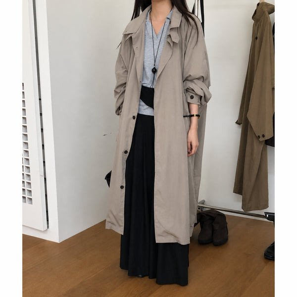 [BUNJANG] Plus Size Long Trench Coat / (새상품) 9655. 빅사이즈 롱트렌치코트