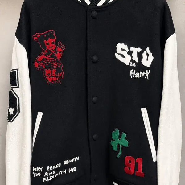 [BUNJANG] Stussy Varsity Jacket / Stu 행크 바시티 L