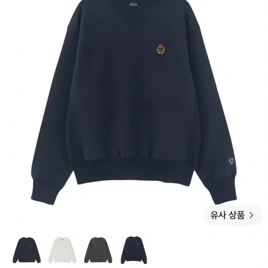 [BUNJANG] Heritagefloss CREST 225 Reverse Crewneck Black / 헤리티지플로스 CREST 225 REVERSE CREWNECK / Black