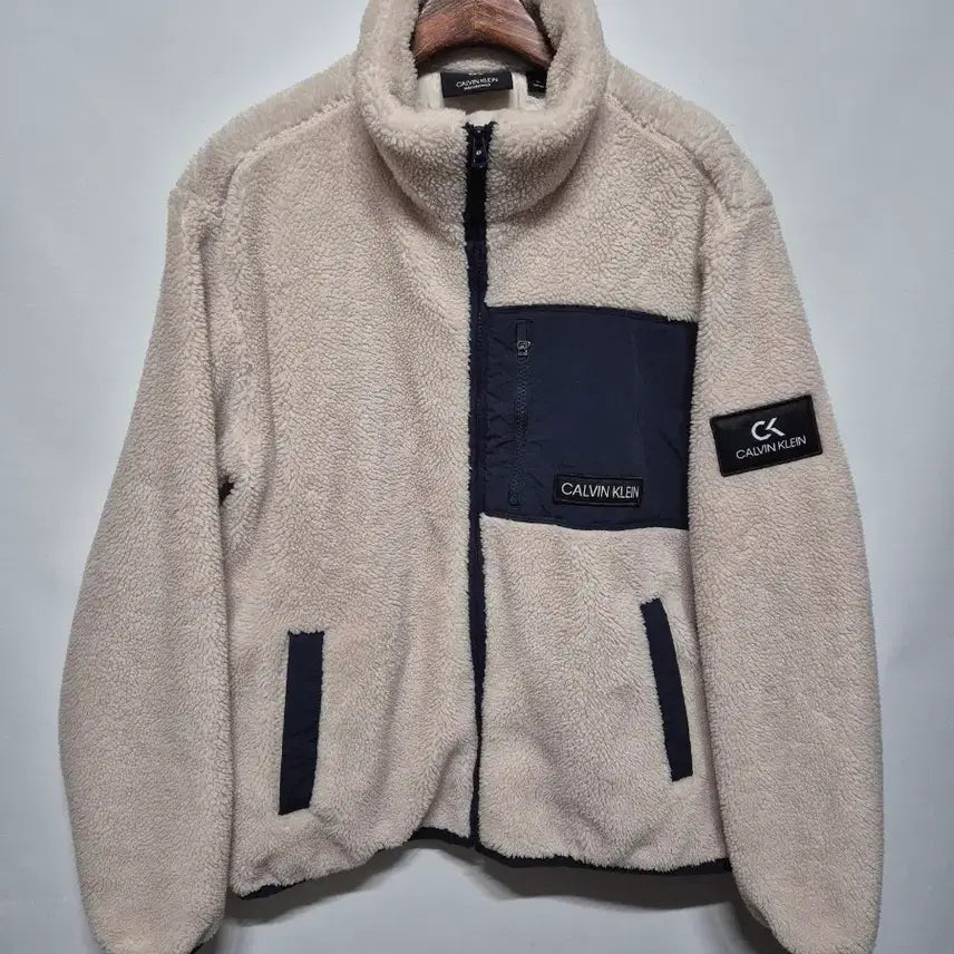 [BUNJANG] Calvin Klein Men's Fleece Jacket Navy / [남자100]캘빈클라인 플리스 자켓(후리스,뽀글이)